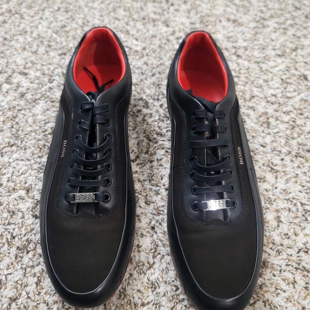 Hugo Boss Black Sneakers with Striking Red Interior